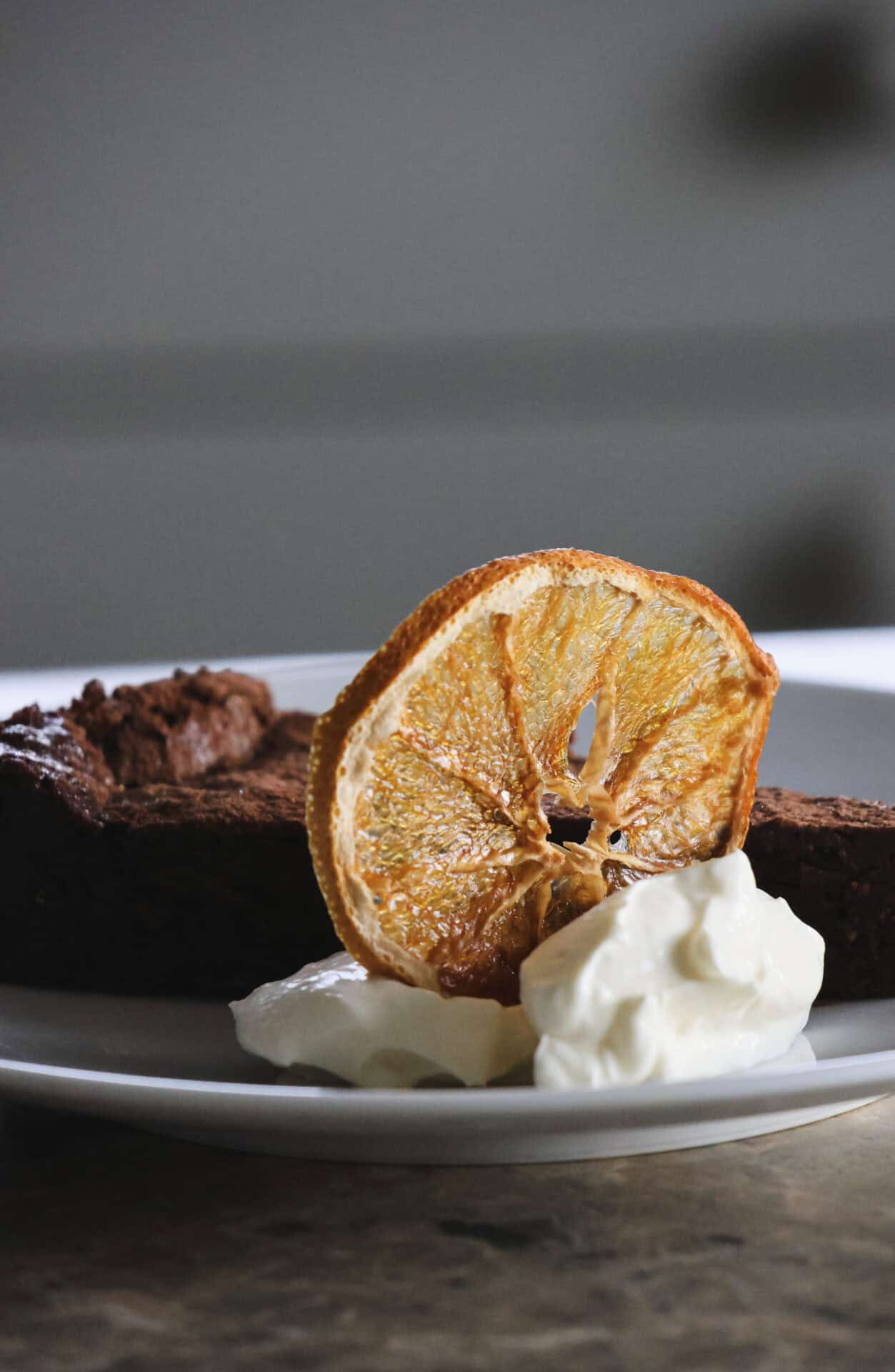 Chocolate torte pudding for a dinner party in Cirencester